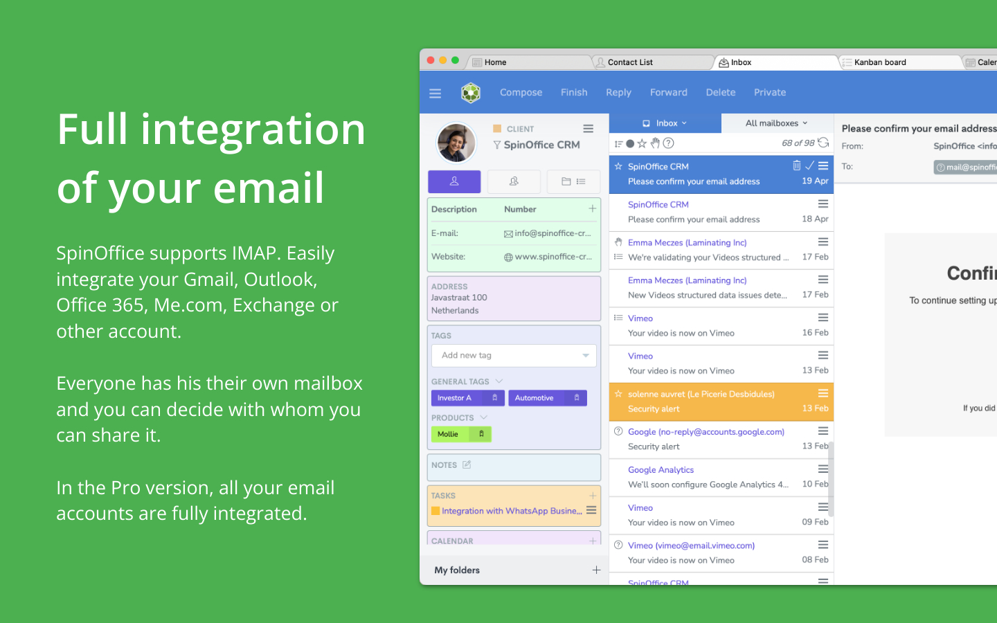 screenshot of SpinOffice
