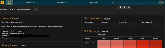 screenshot of SpiraPlan