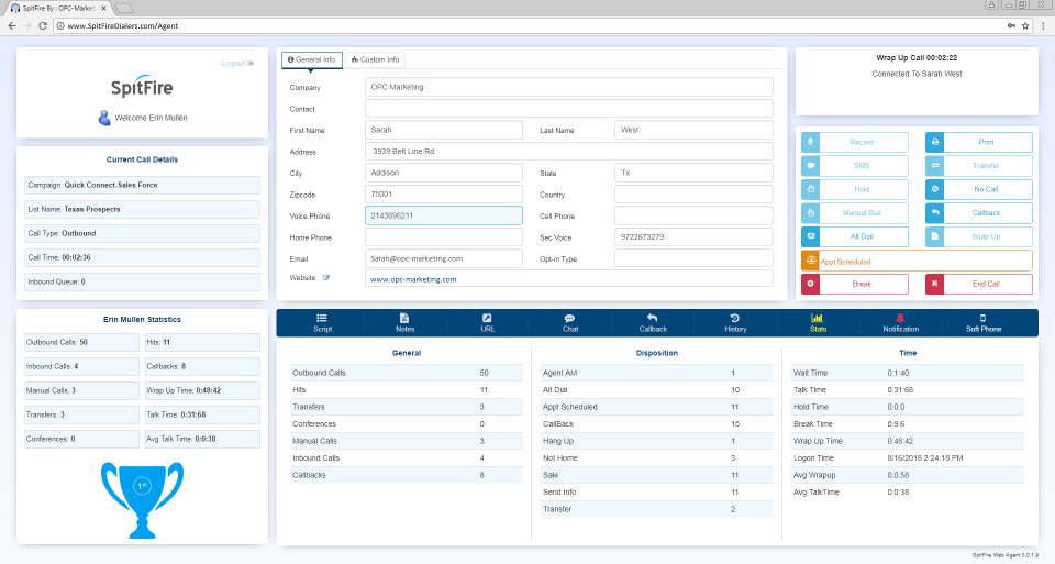 screenshot of SpitFire