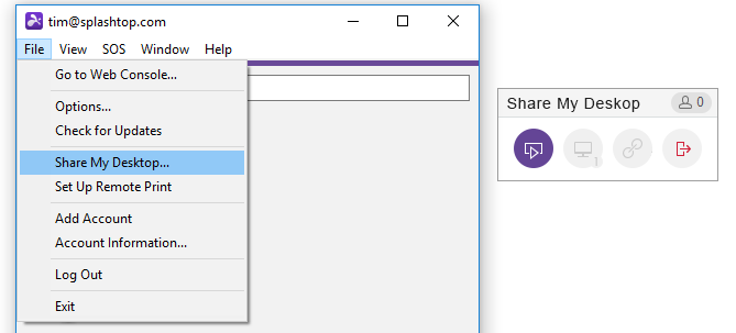 screenshot of Splashtop