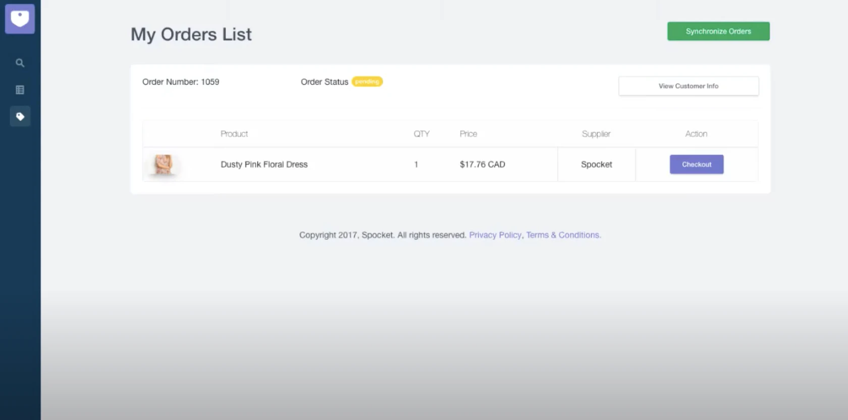 screenshot of Spocket