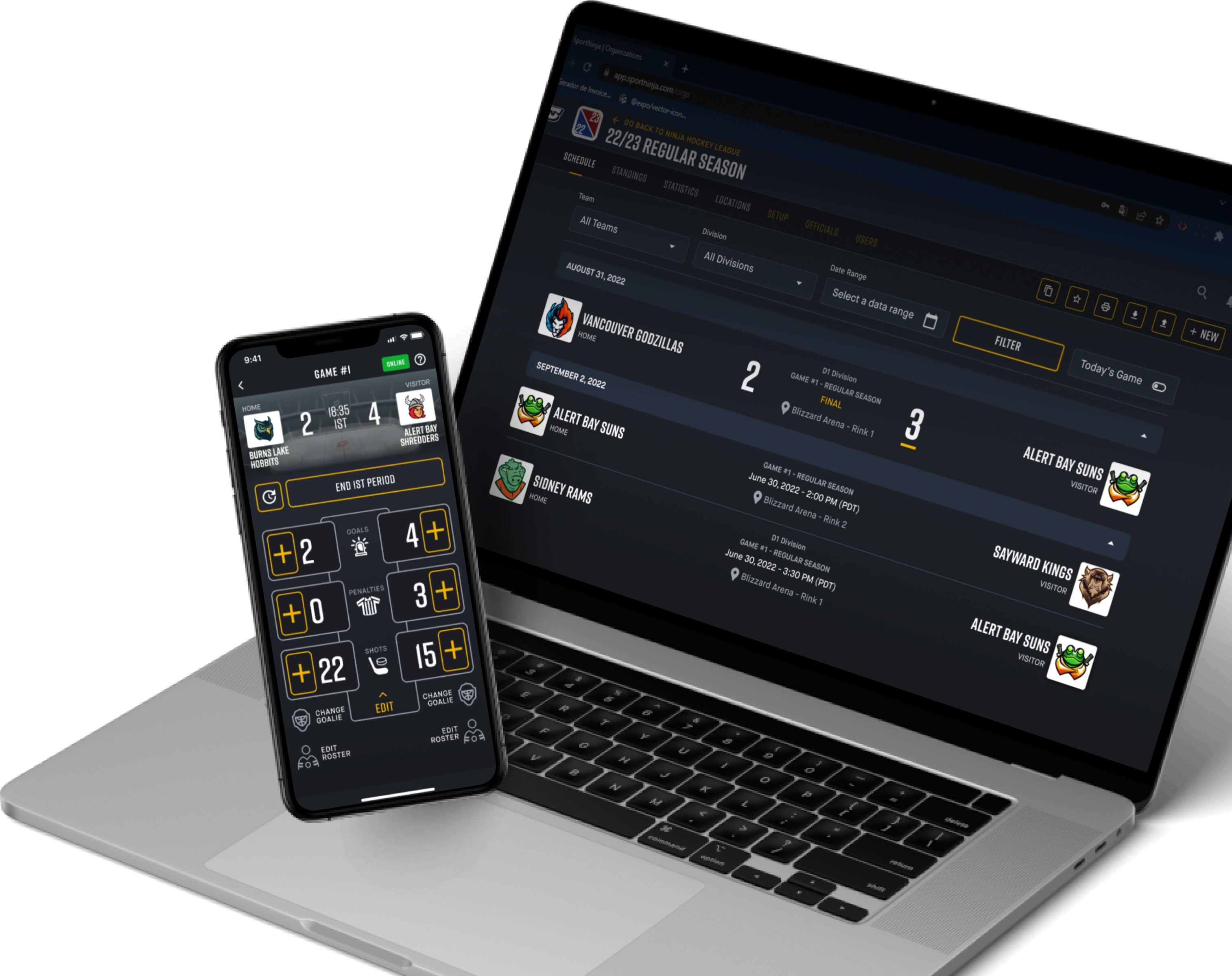 screenshot of SportNinja