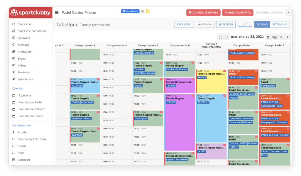 screenshot of Sportclubby