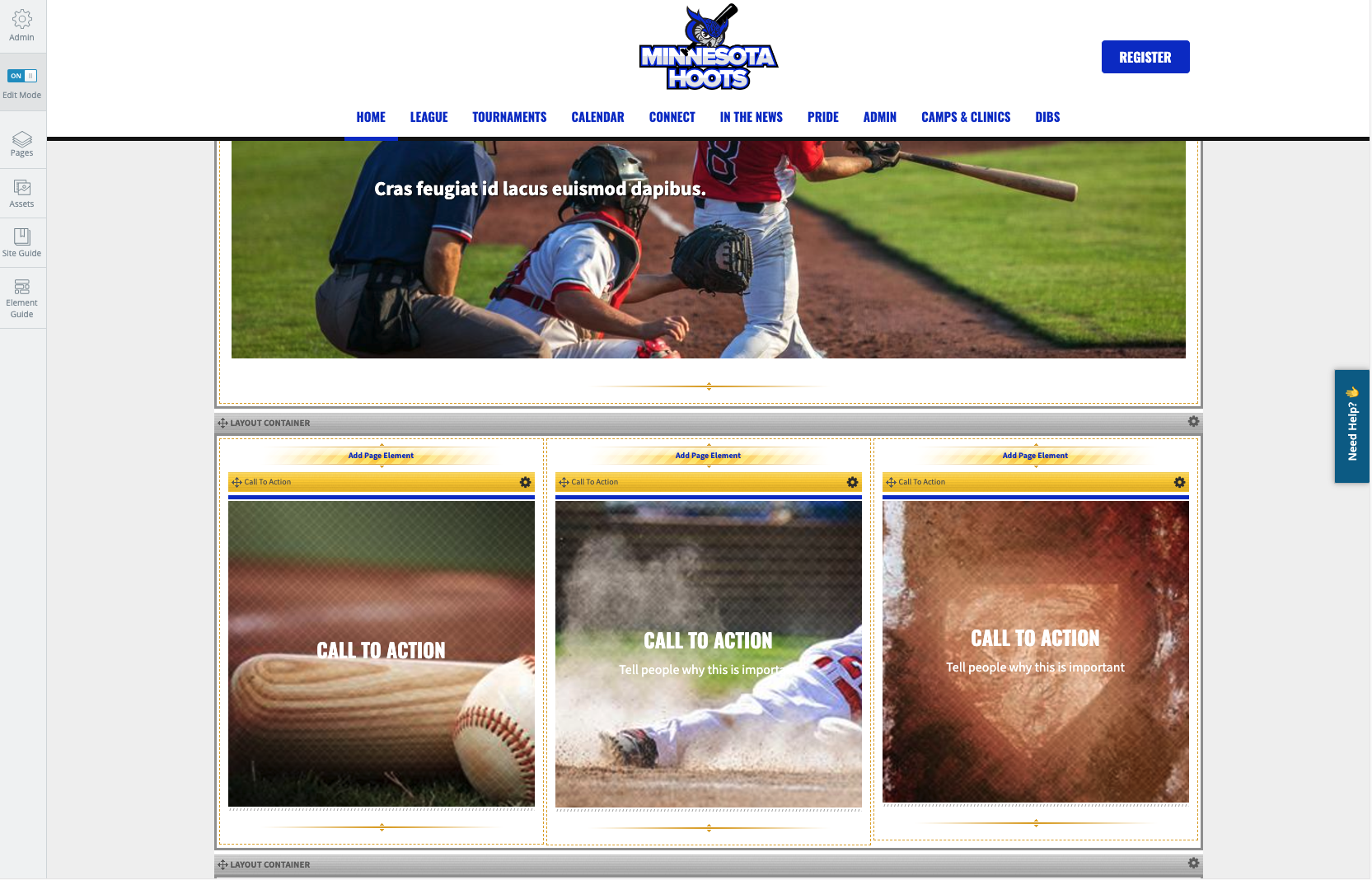screenshot of SportsEngine