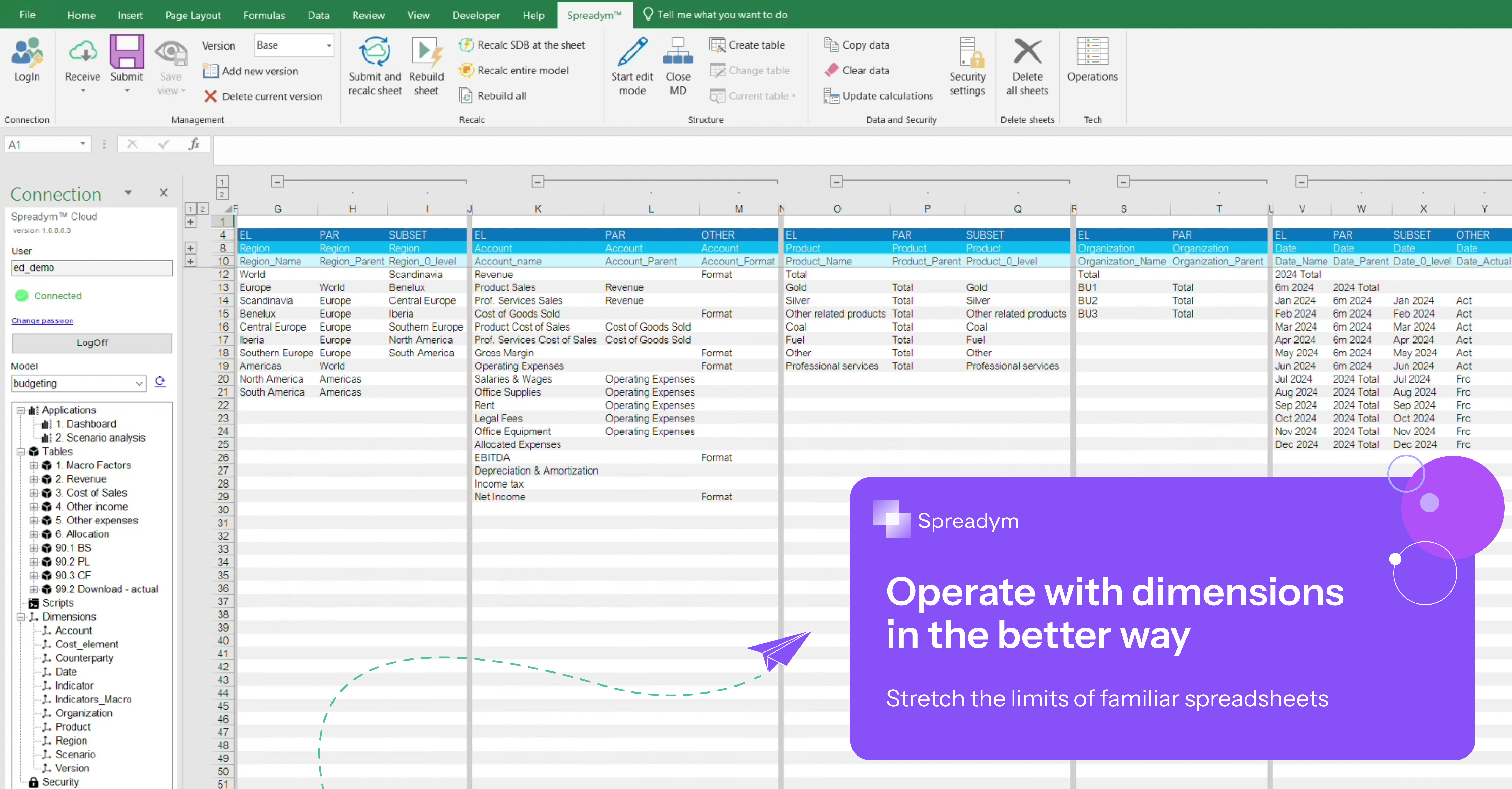 screenshot of Spreadym