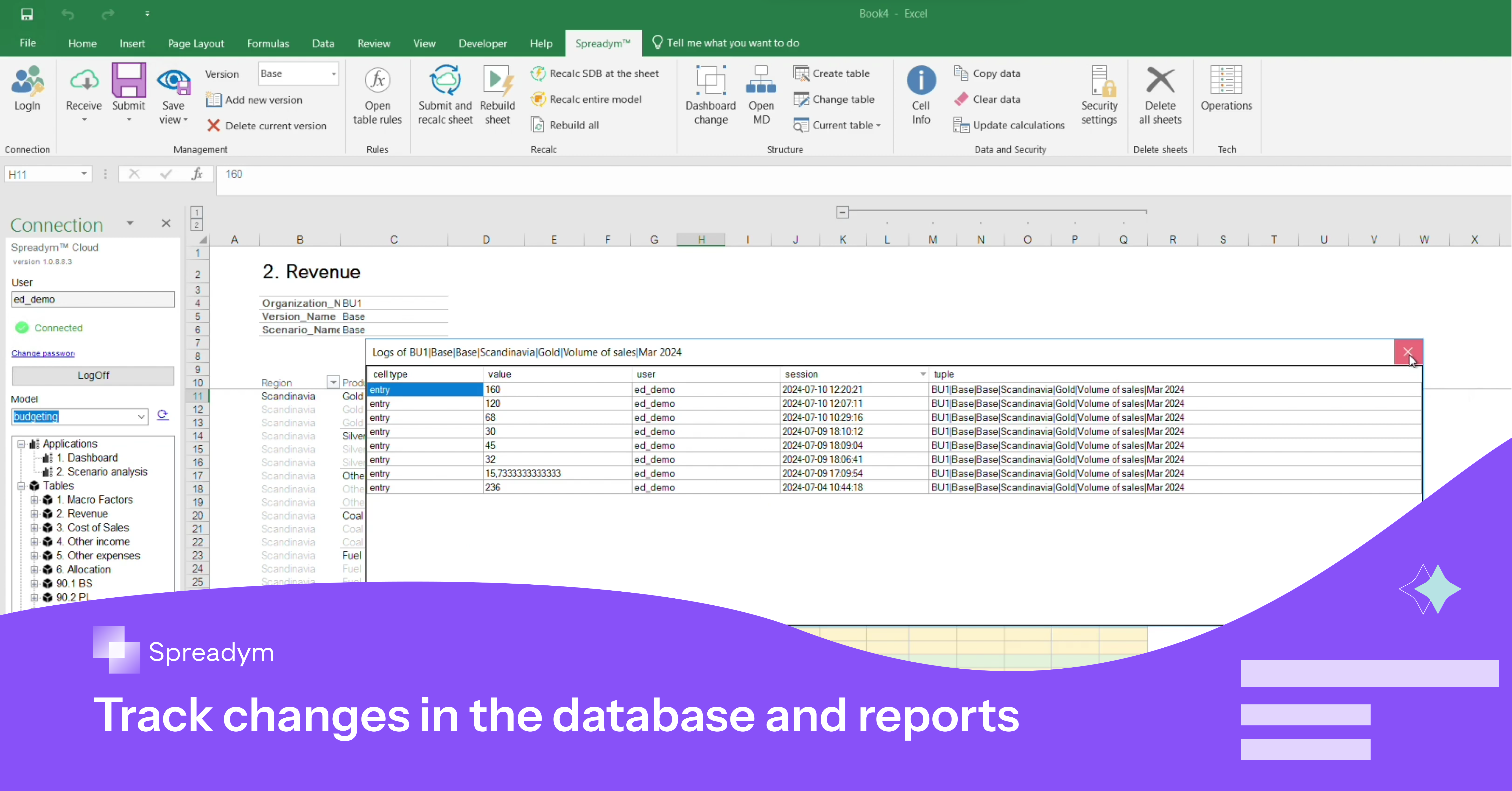 screenshot of Spreadym