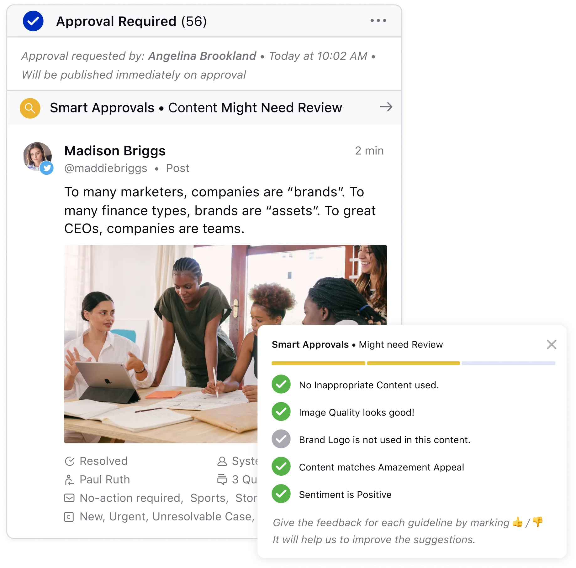 screenshot of Sprinklr