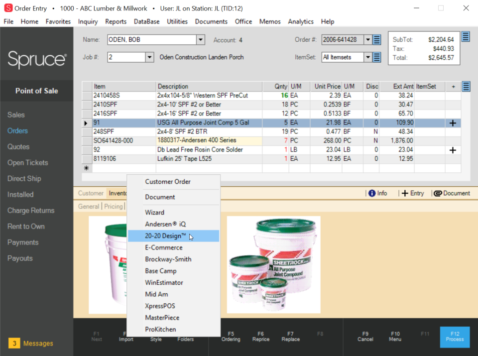 screenshot of Spruce