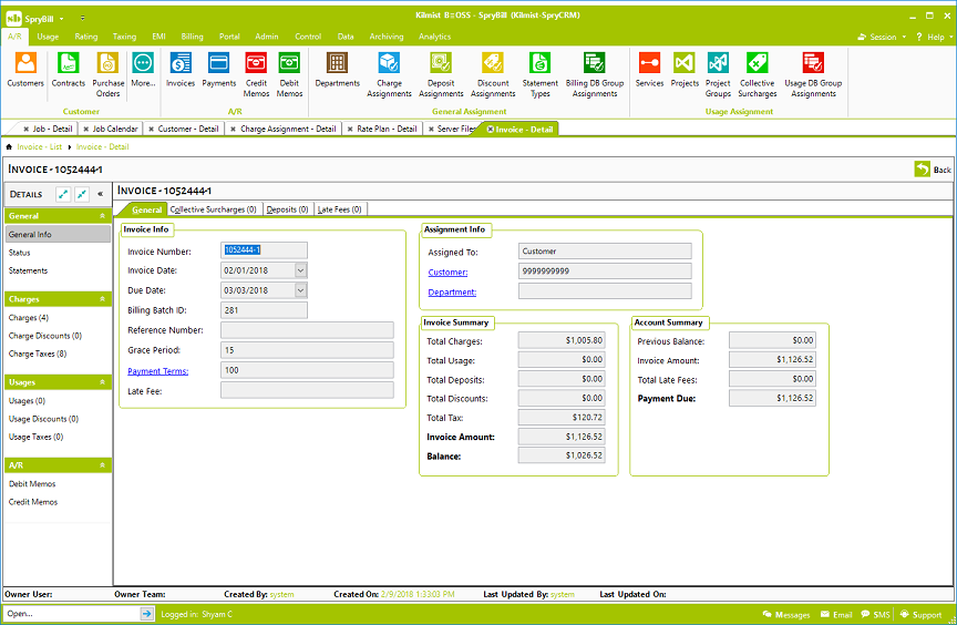 screenshot of SpryBill