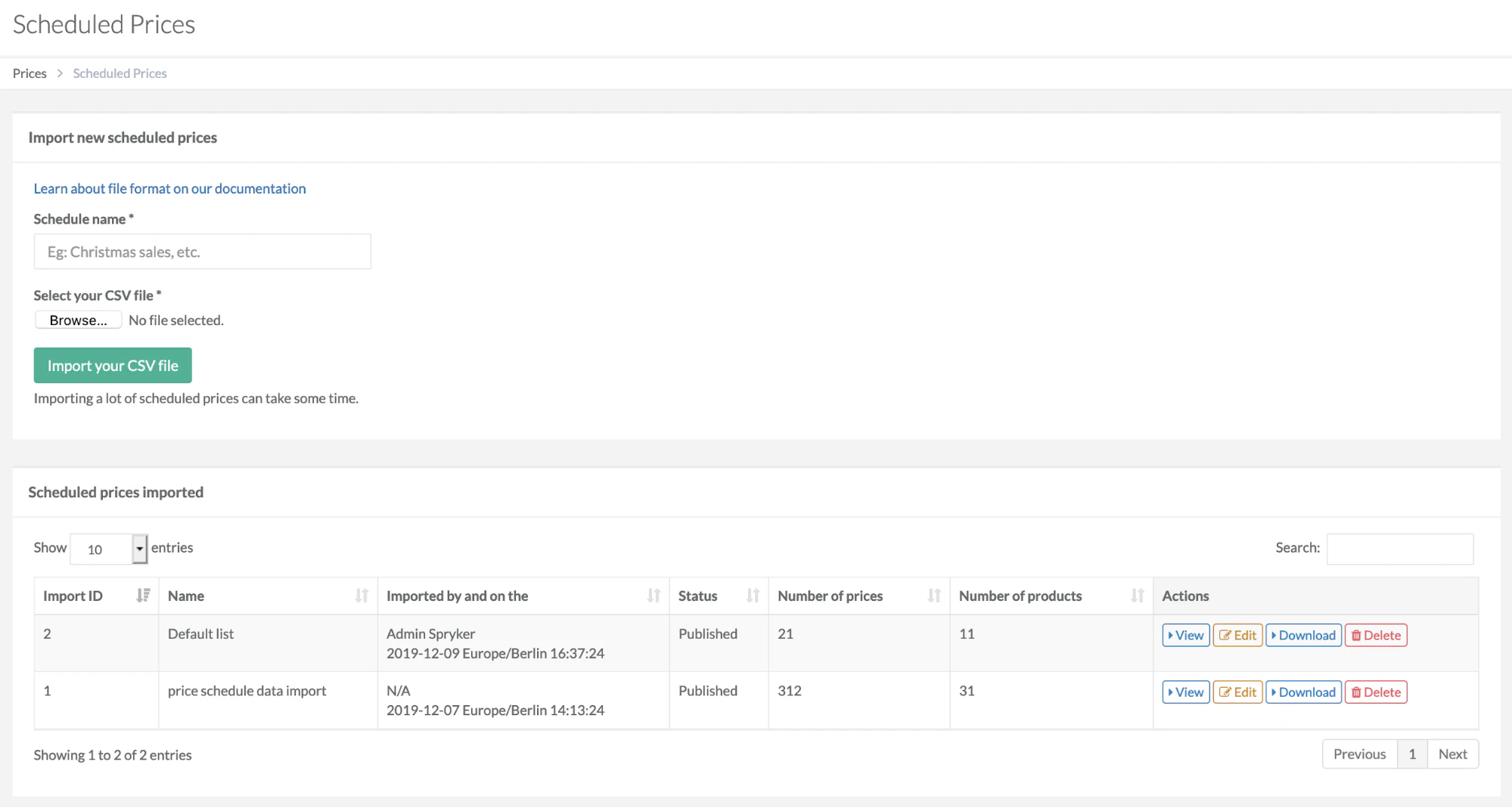 screenshot of Spryker