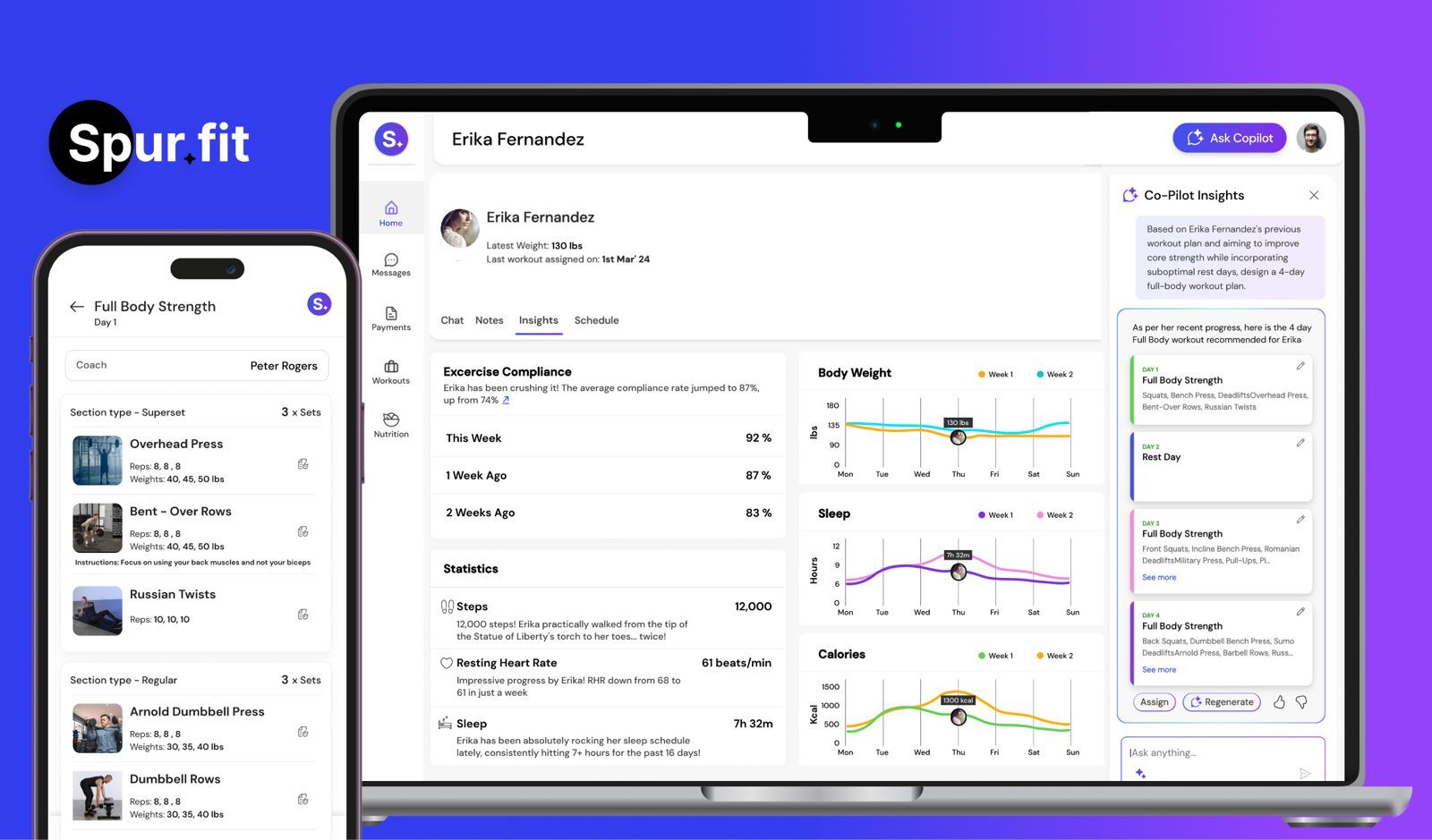 screenshot of Spur.Fit