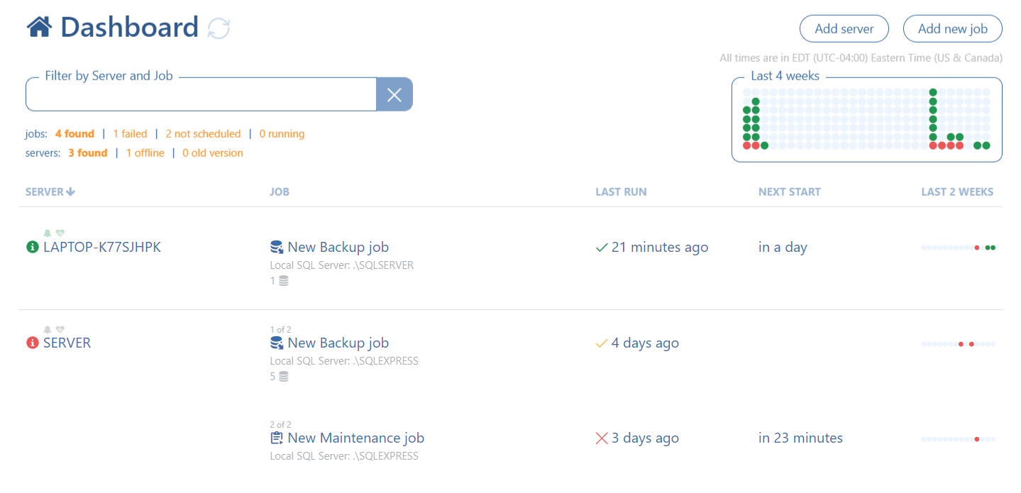 screenshot of SqlBak