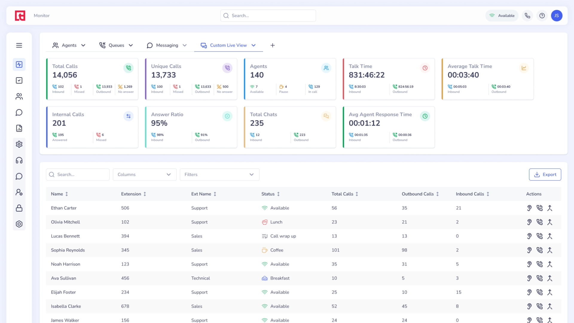screenshot of Squaretalk