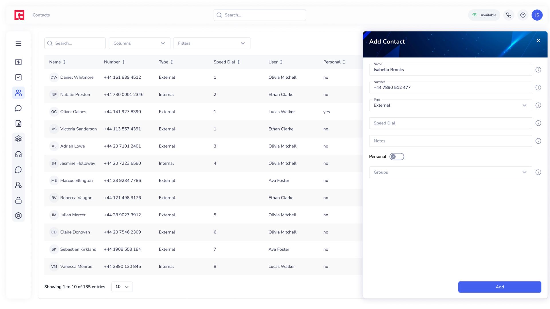 screenshot of Squaretalk