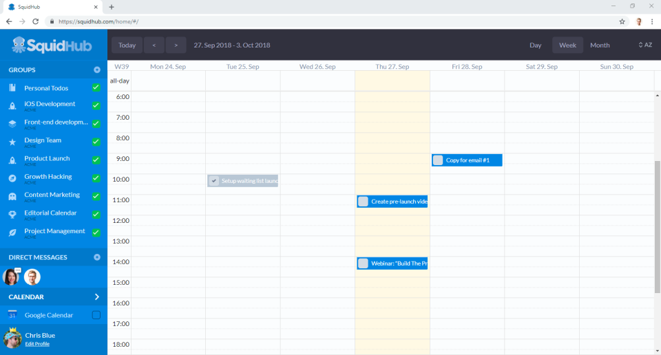 screenshot of SquidHub