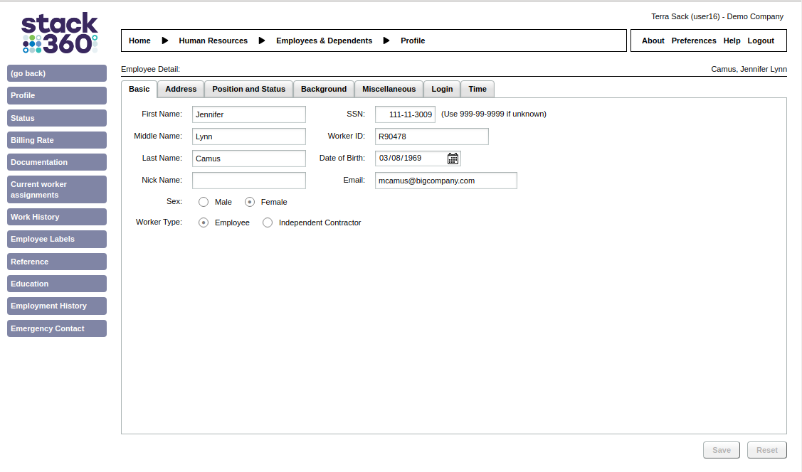 screenshot of Stack360