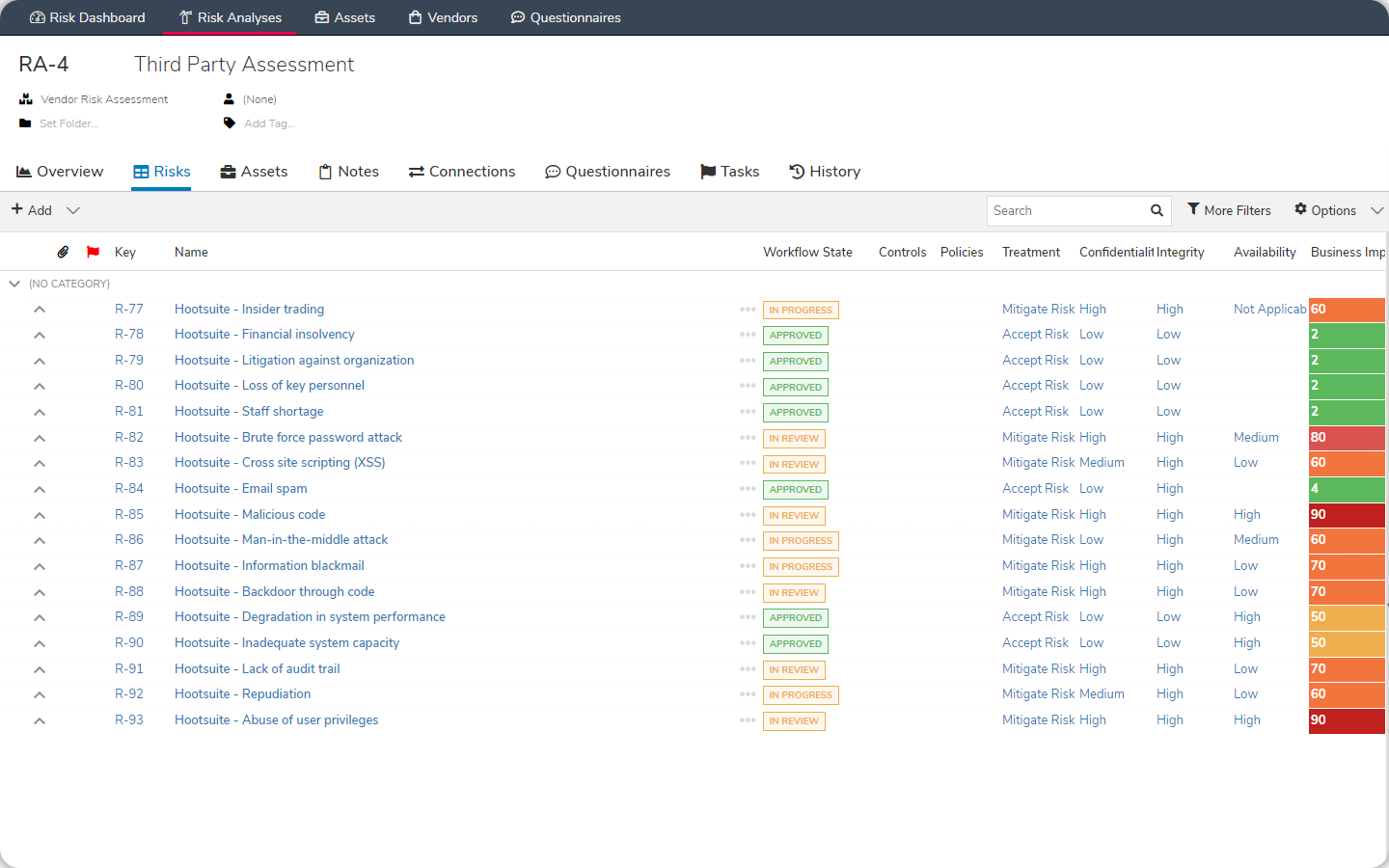 screenshot of StandardFusion