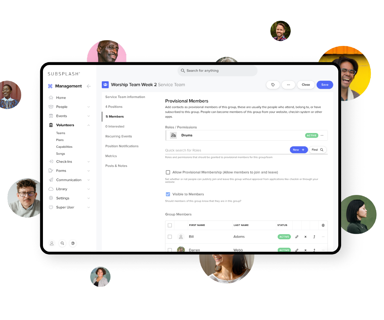 screenshot of Subsplash