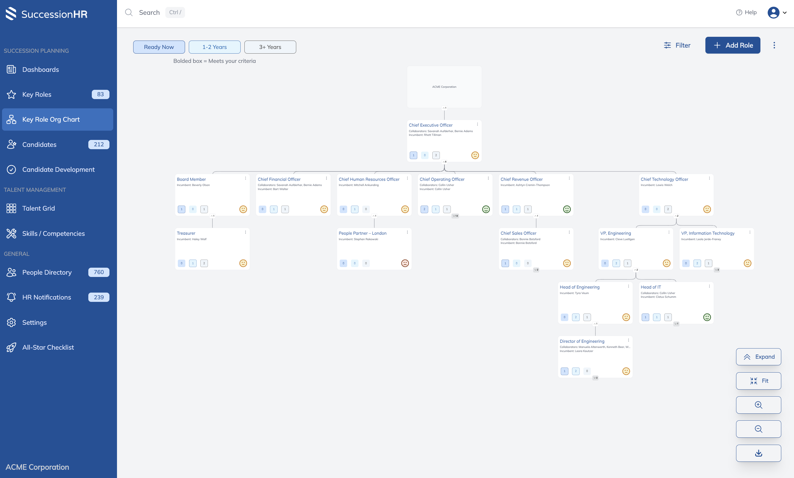 screenshot of SuccessionHR