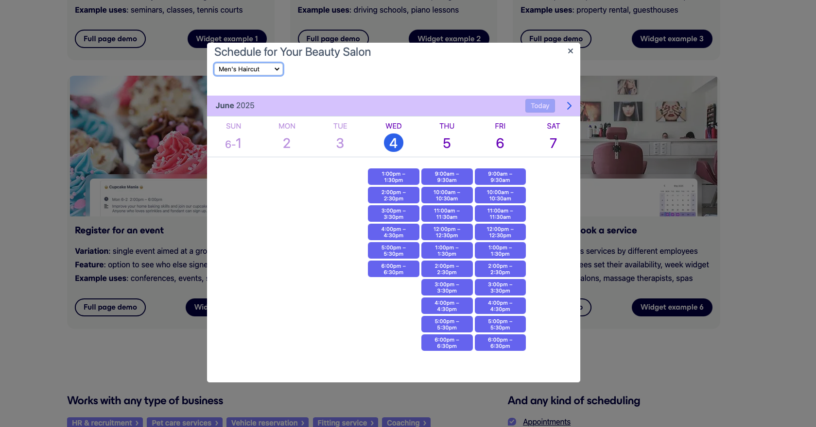screenshot of SuperSaaS