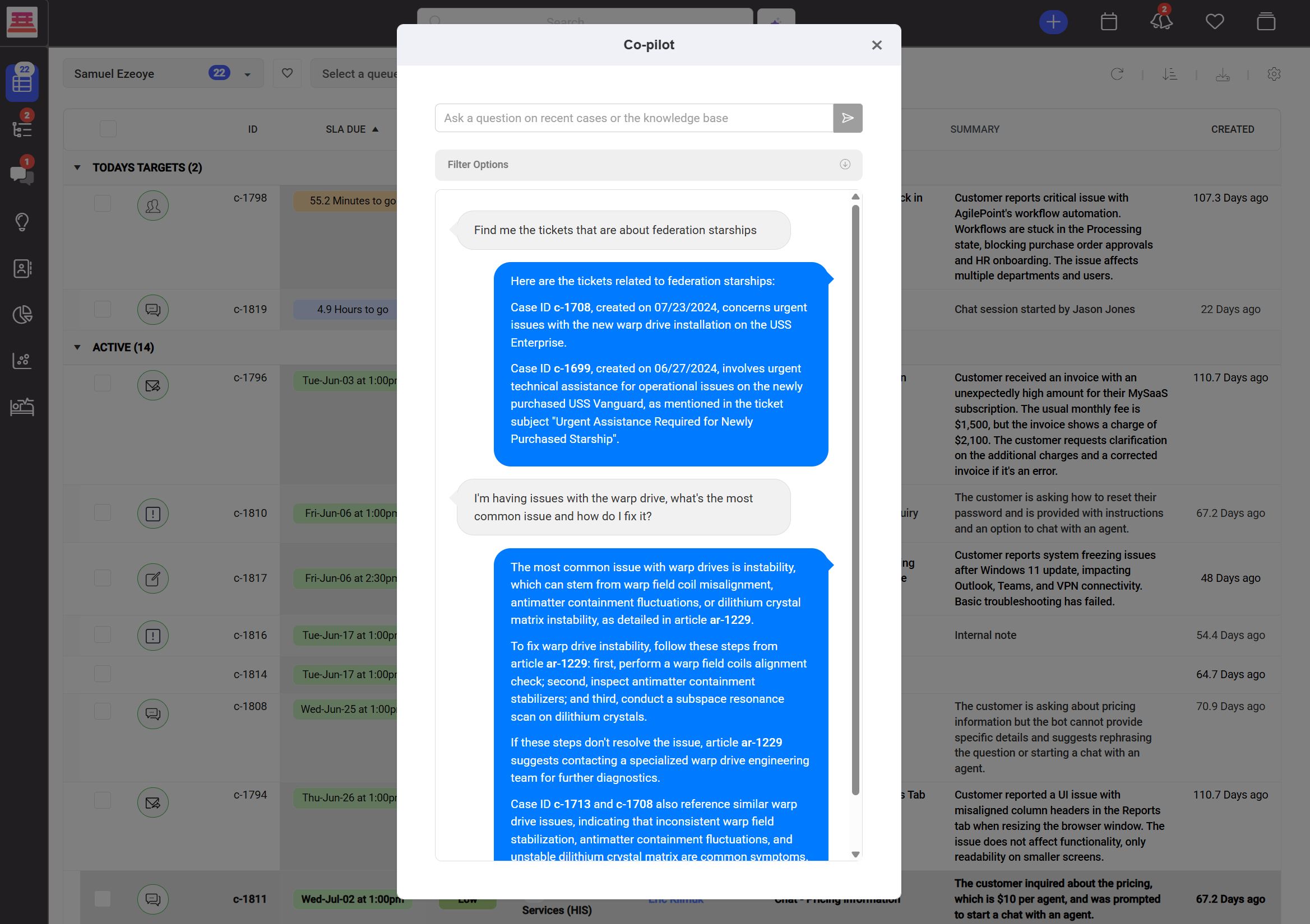 screenshot of Supportbench