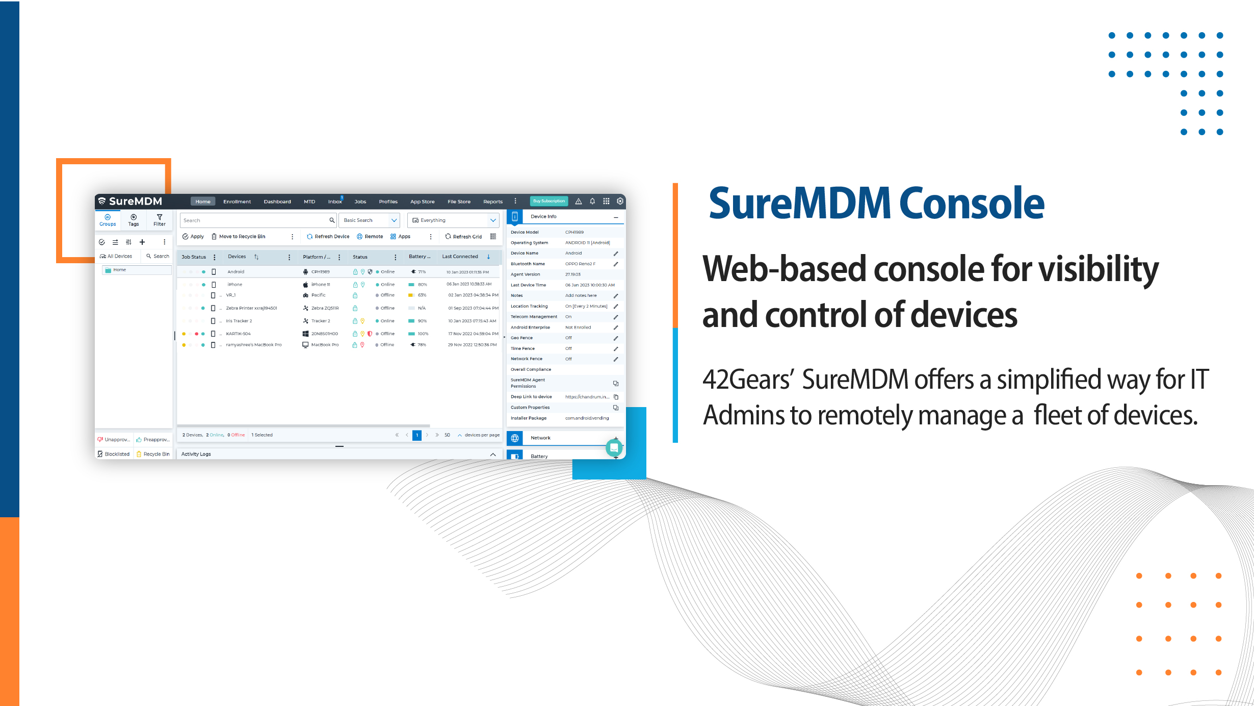 screenshot of SureMDM