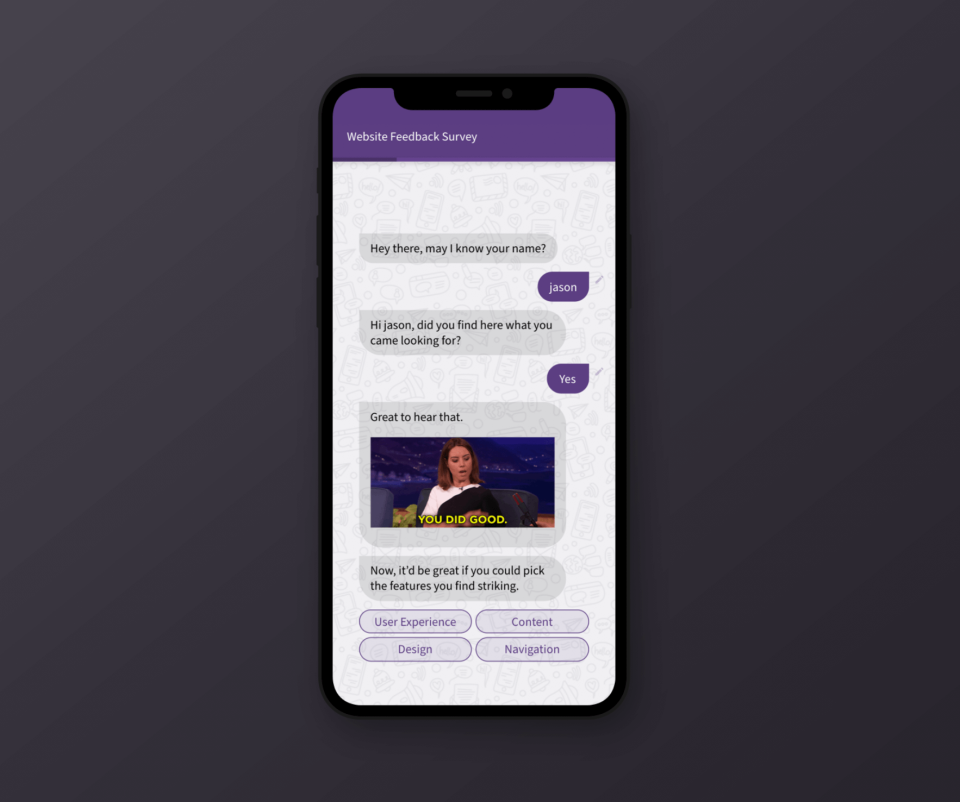 screenshot of SurveySparrow