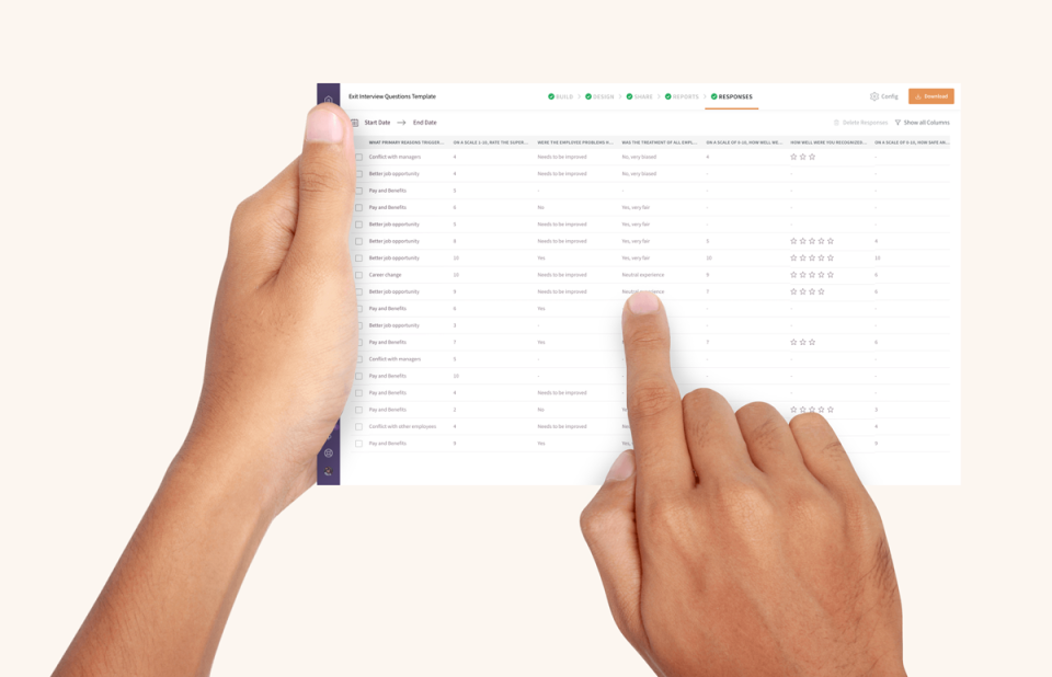 screenshot of SurveySparrow