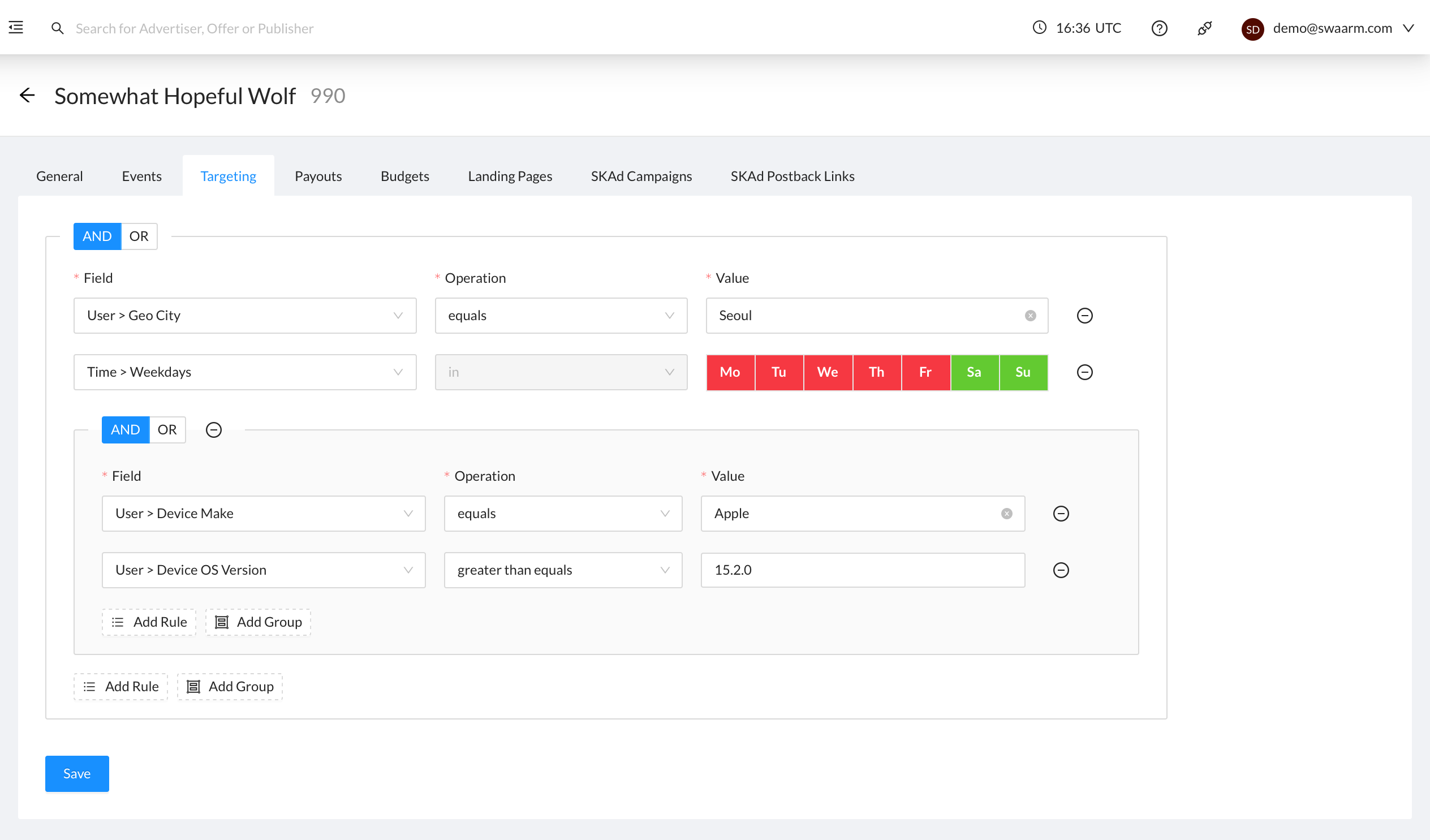 screenshot of Swaarm