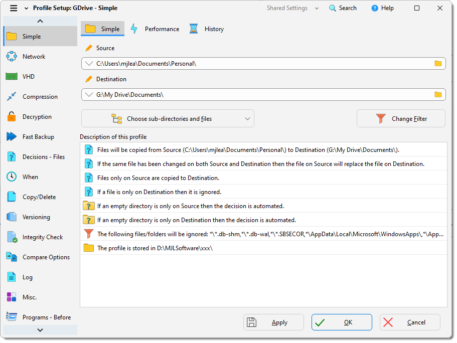 screenshot of SyncBackPro