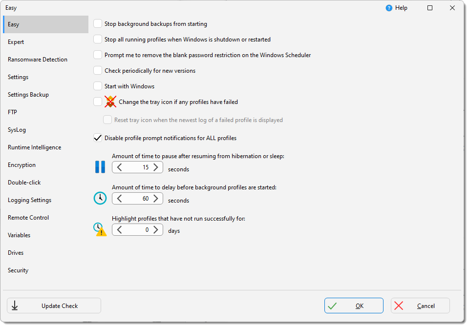 screenshot of SyncBackPro