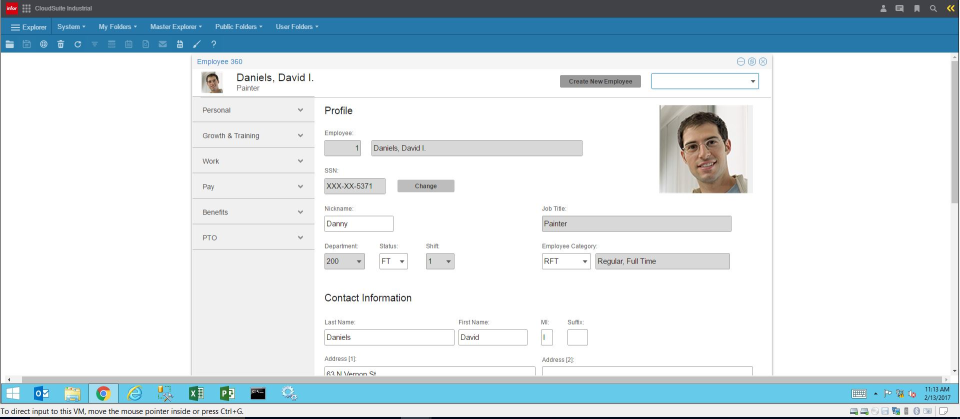 screenshot of SyteLine