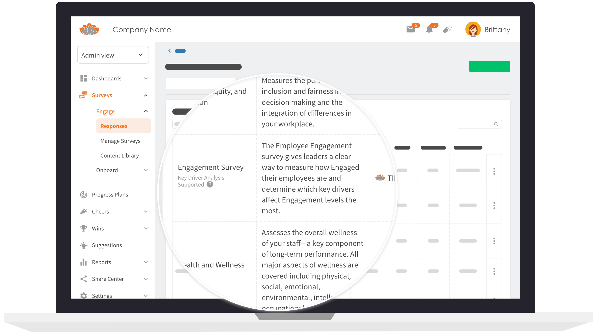 screenshot of TINYpulse