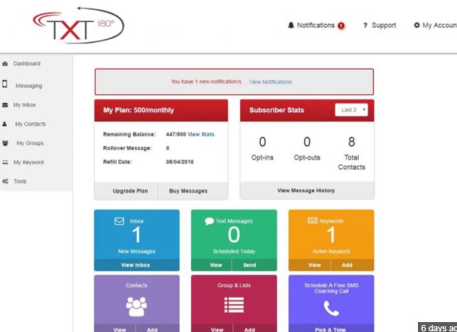 screenshot of TXT180