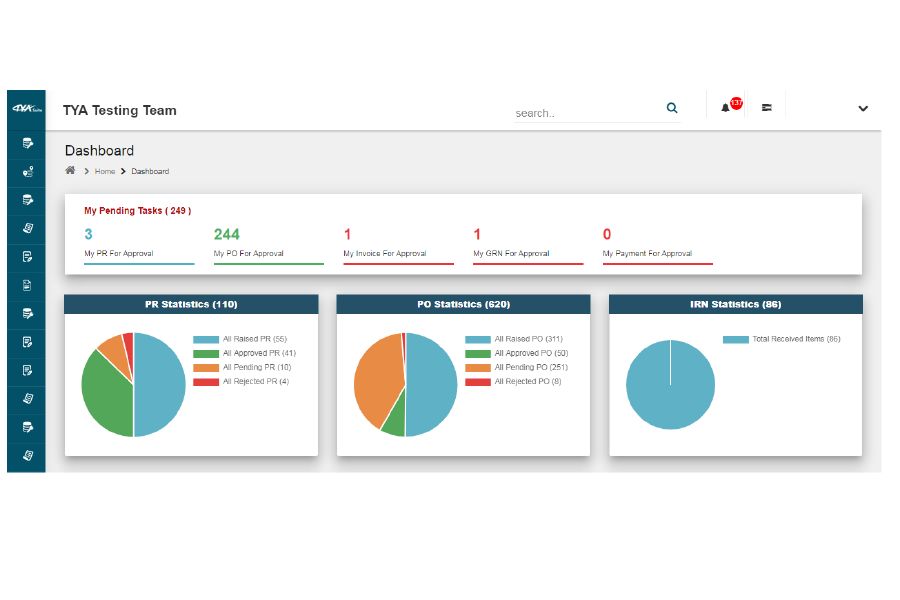 screenshot of TYASuite