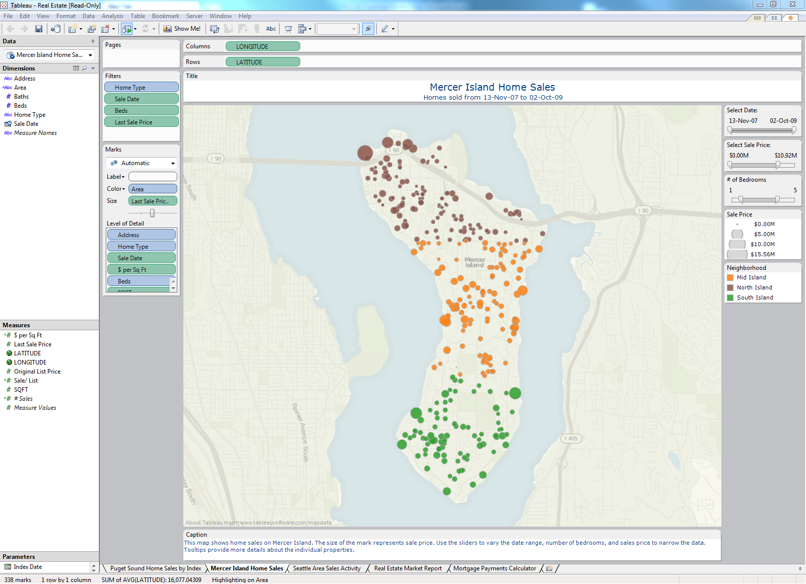 screenshot of Tableau