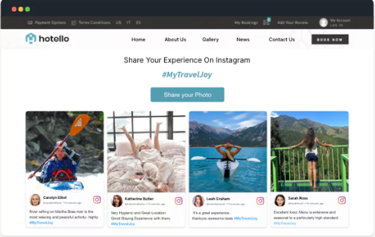 screenshot of Taggbox