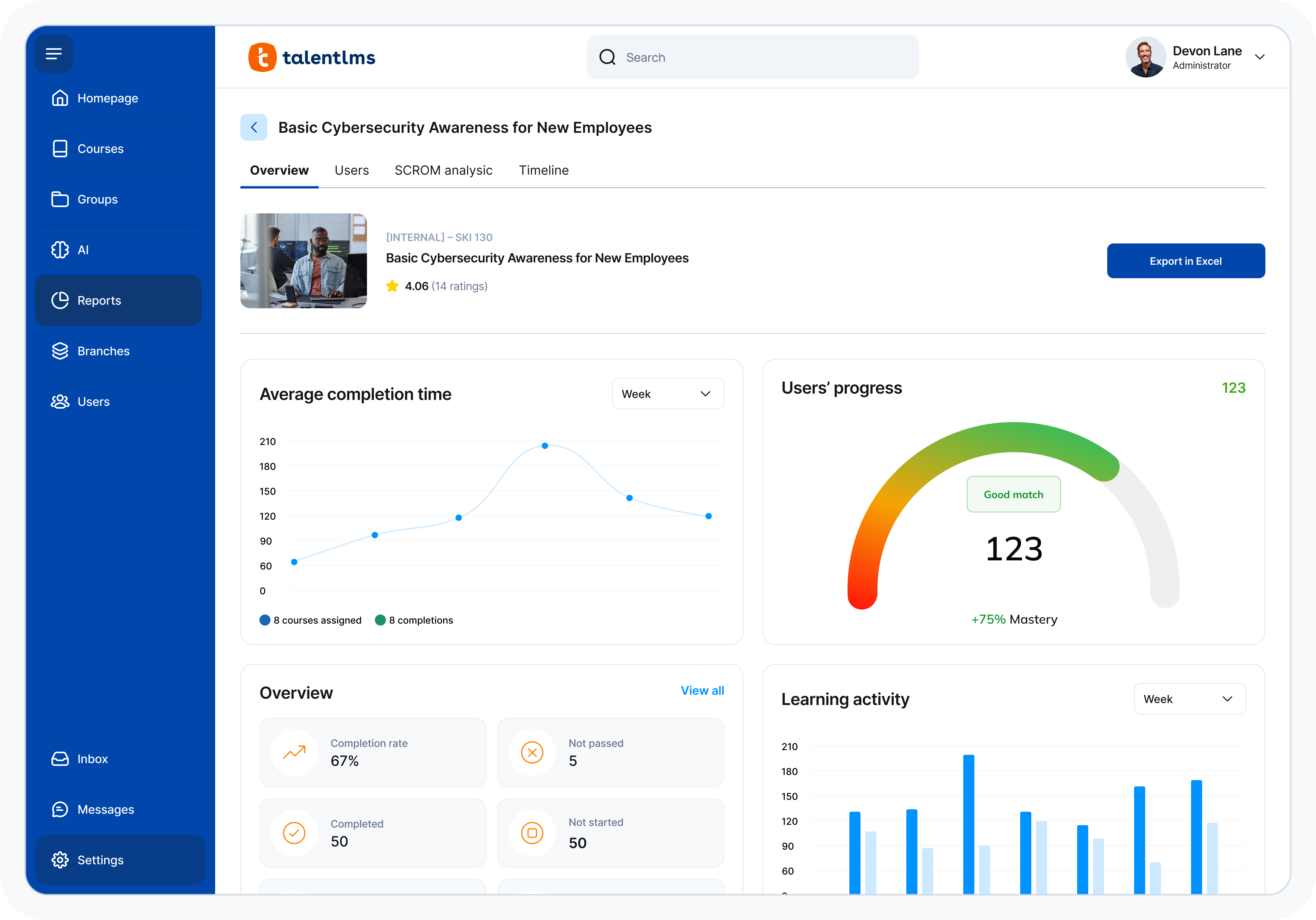 screenshot of TalentLMS