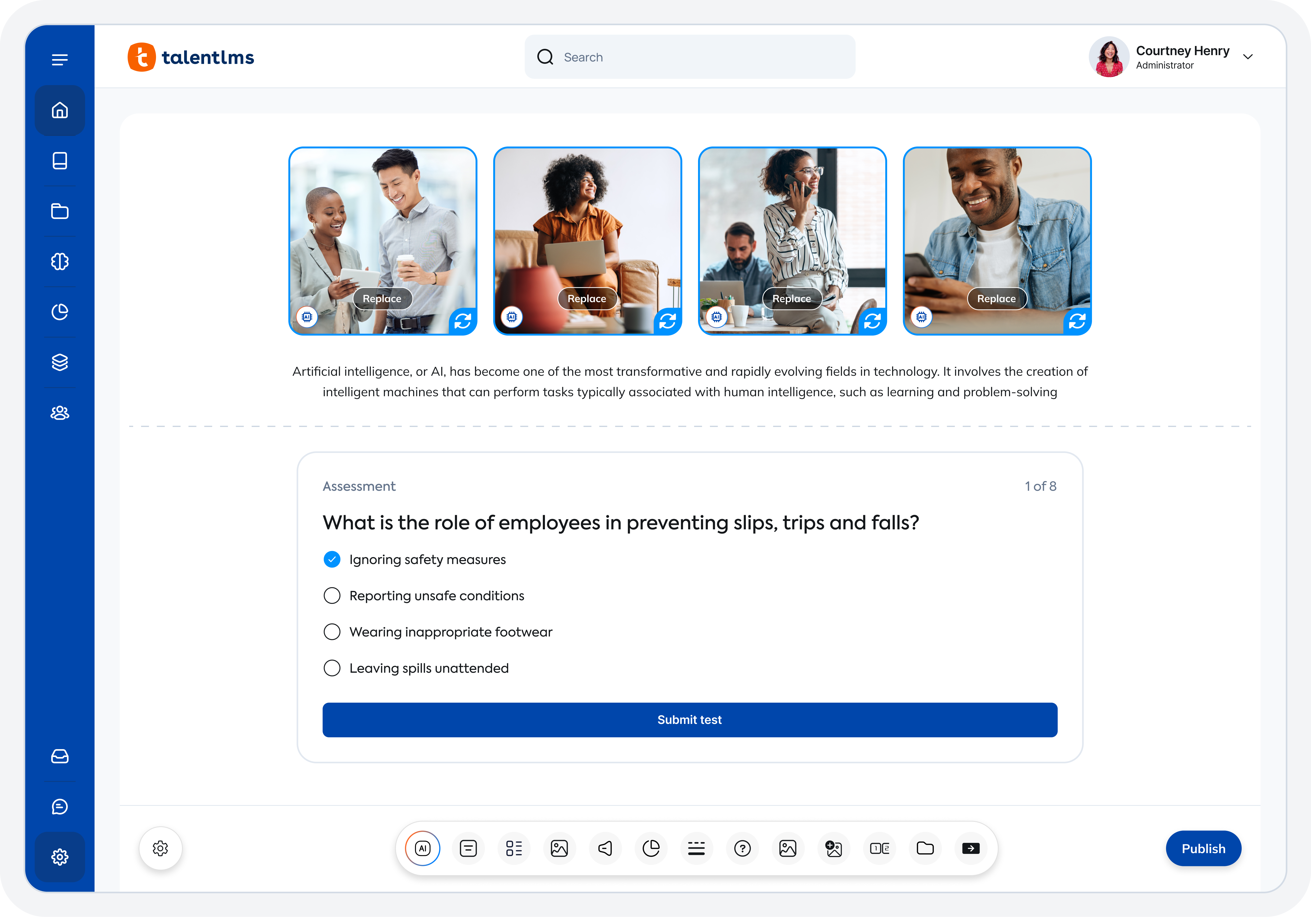 screenshot of TalentLMS