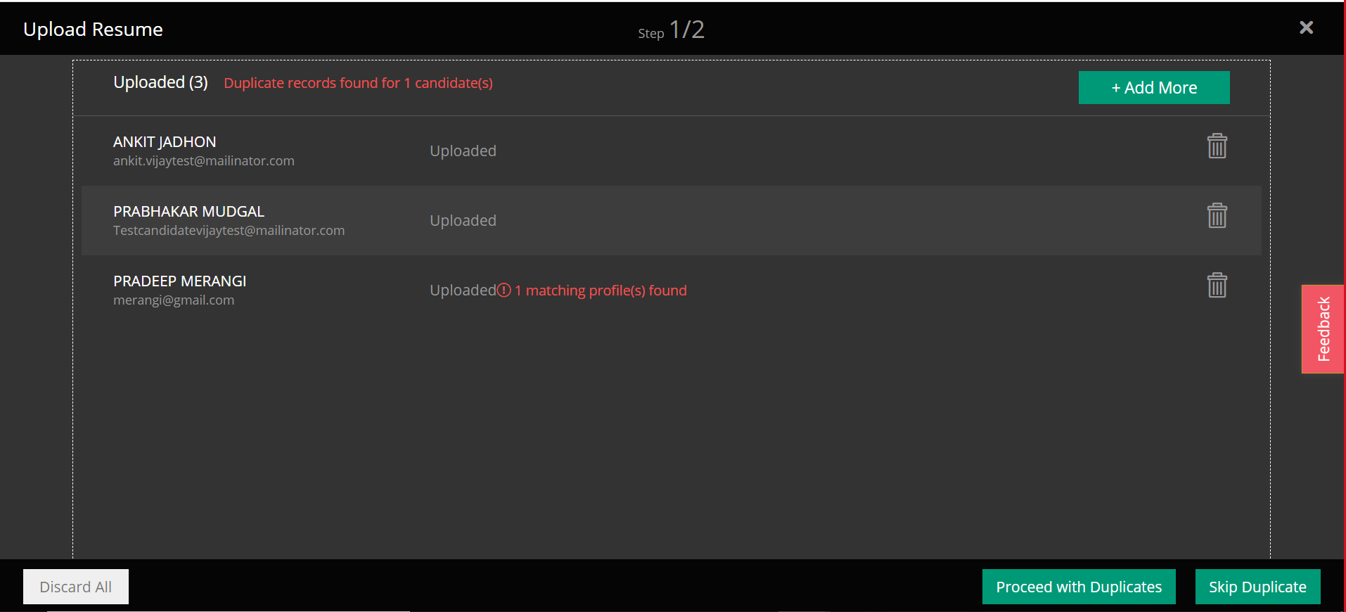 screenshot of Talentpool