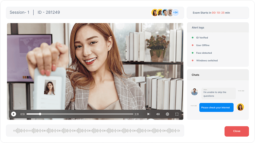 screenshot of Talview