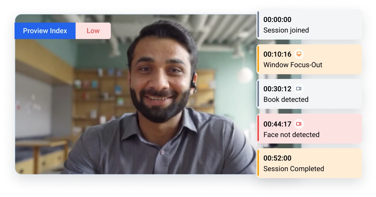 screenshot of Talview