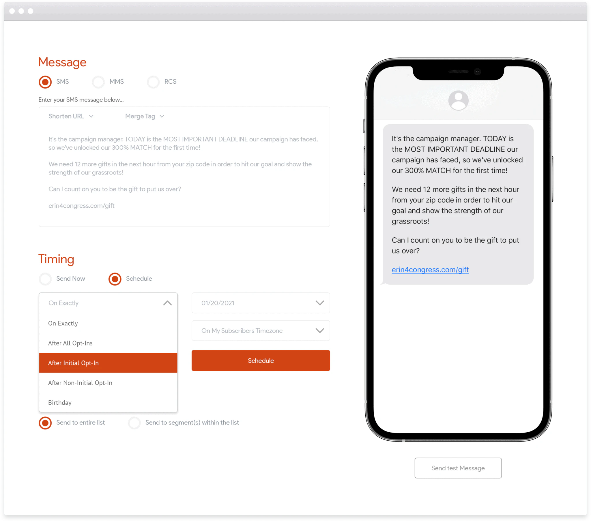 screenshot of Tatango