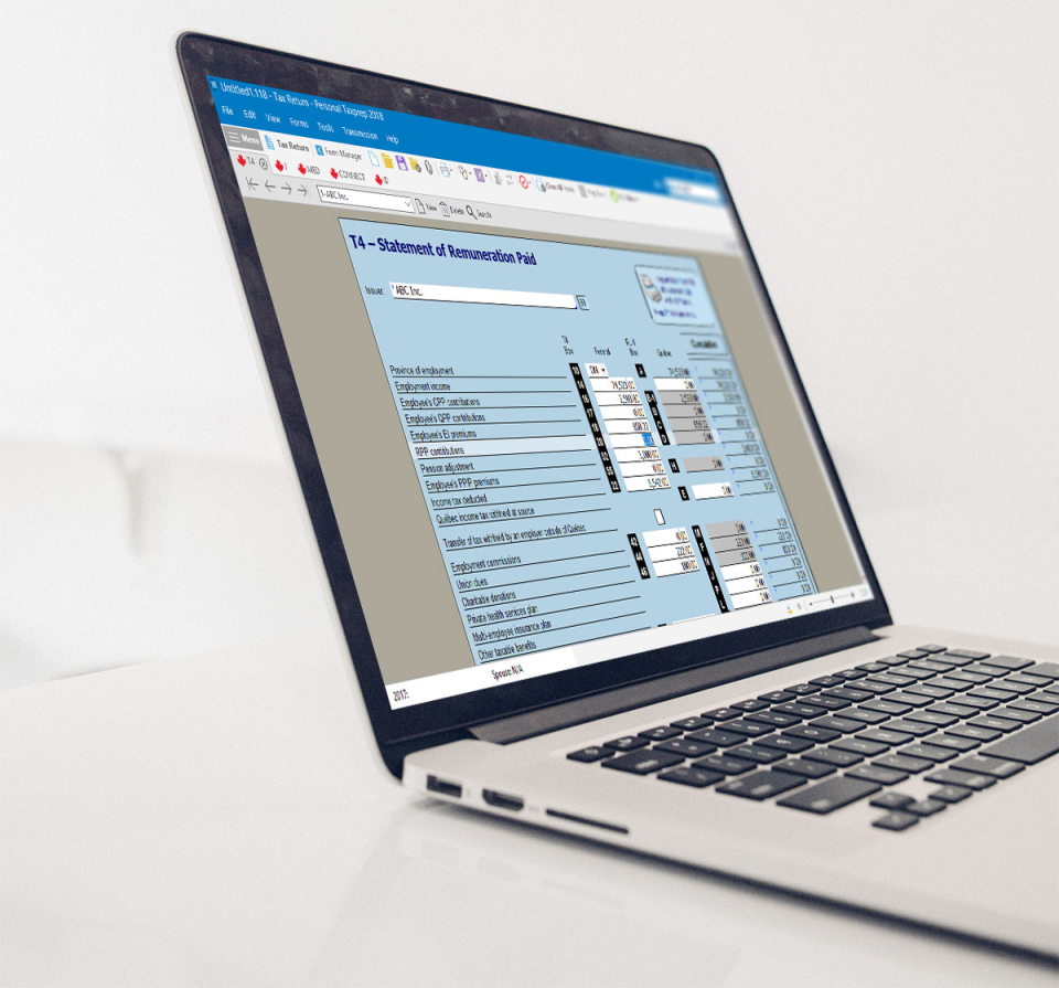 screenshot of Taxprep