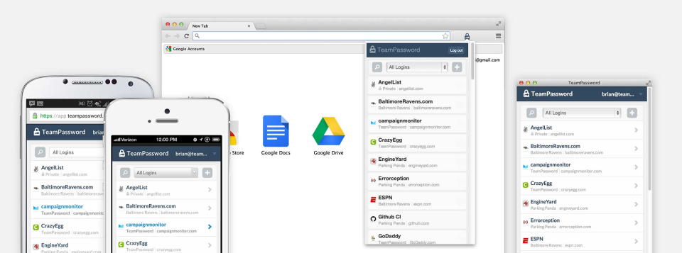 screenshot of TeamPassword