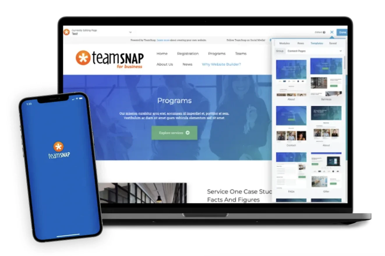 screenshot of TeamSnap