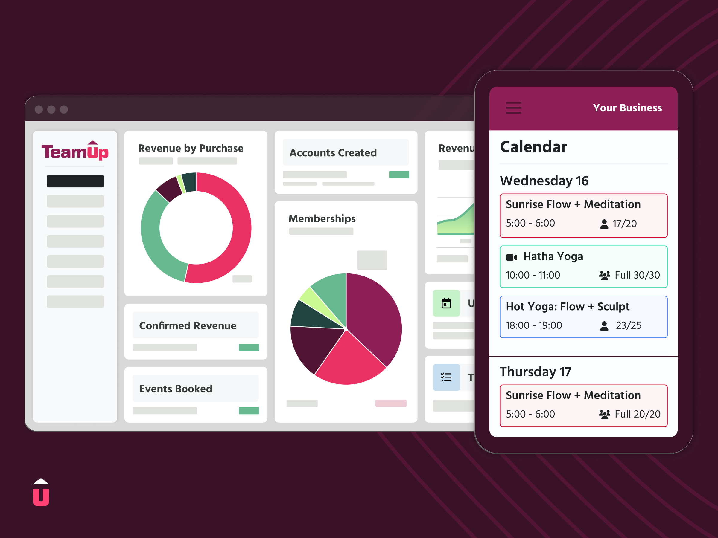 screenshot of TeamUp