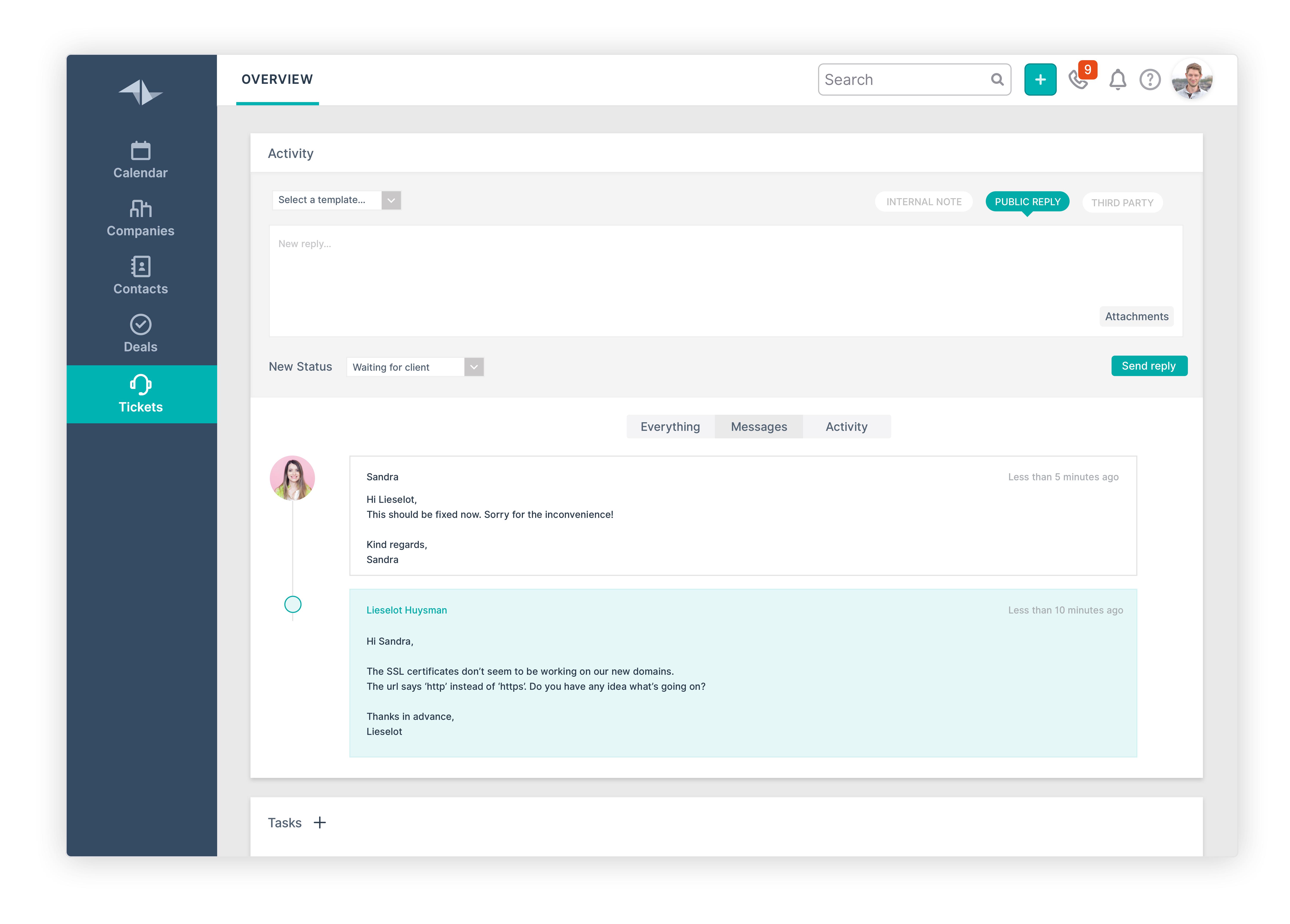 screenshot of Teamleader
