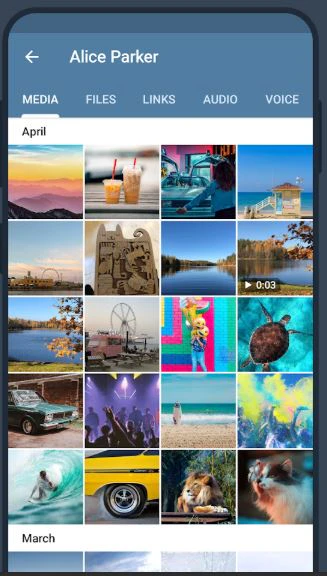screenshot of Telegram