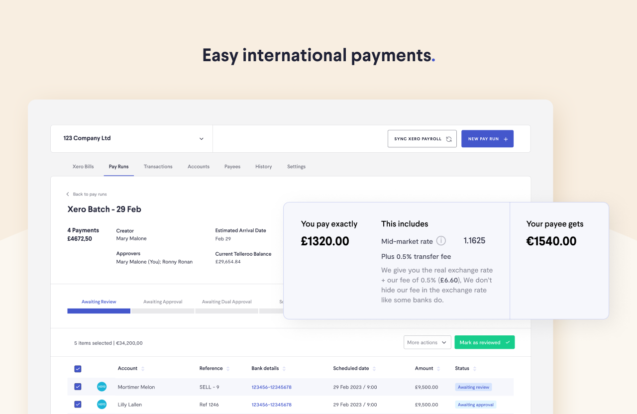 screenshot of Telleroo